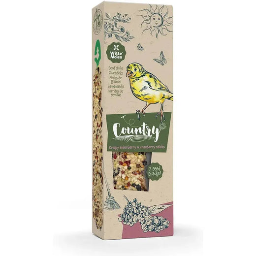 WITTE MOLEN Country Sticks Canari Sureau & Canneberge 2 Sticks 60g