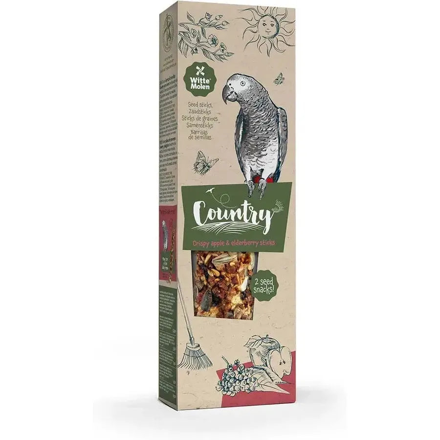 COUNTRY Sticks Perroquet Pomme & Sureau 2x70g