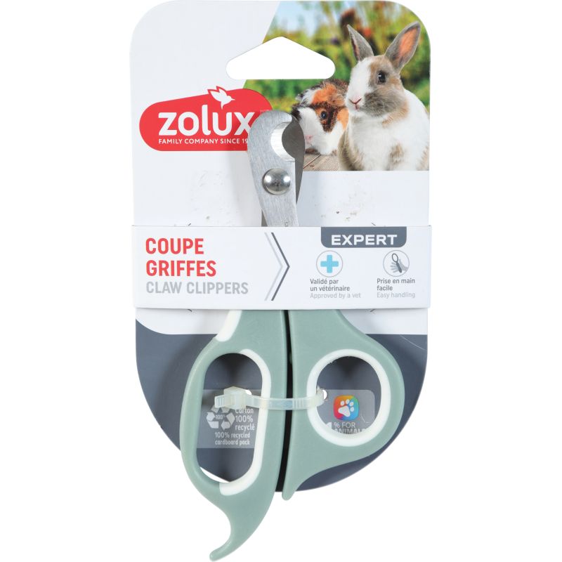 ZOLUX Coupe Griffe Rongeur Ergonomique Acier Inoxydable Vert