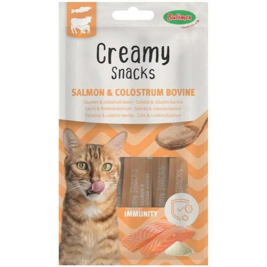 BUBI NATURE Creamy Snacks Chat Saumon & Colostrum – Sticks crémeux