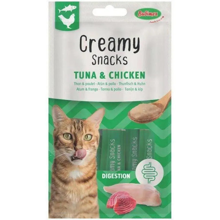 BUBI NATURE Creamy Snacks Chat Thon & Poulet – Sticks crémeux à lécher