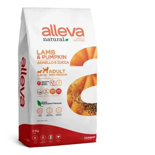ALLEVA Natural Agneau & Potiron Chien Adulte Mini/Medium 5kg