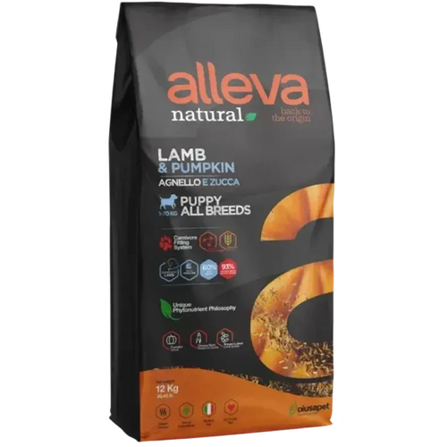ALLEVA Natural Agneau & Potiron Chiot 12kg