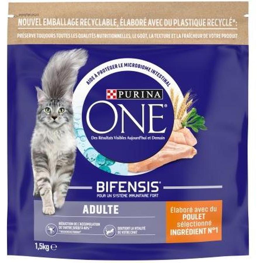 PURINA ONE Adulte Poulet et Céréales Complètes 1,5 Kg