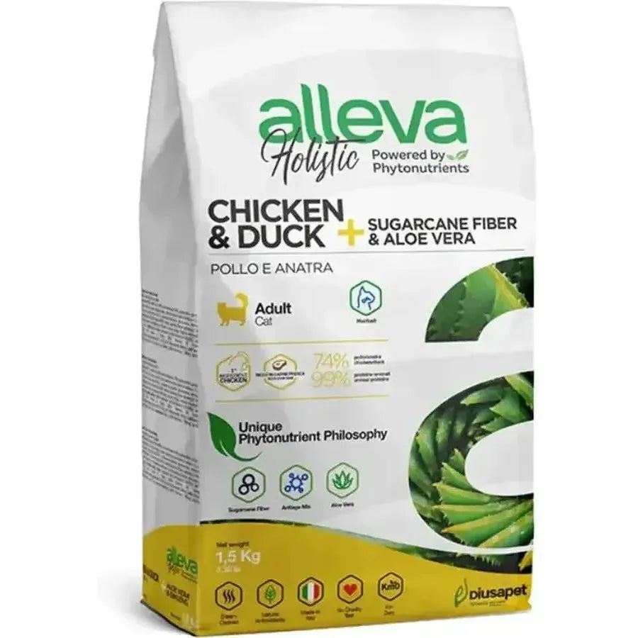 ALLEVA Holistic Chat Stérilisé Poulet & Canard – Croquettes Premium Sans Blé
