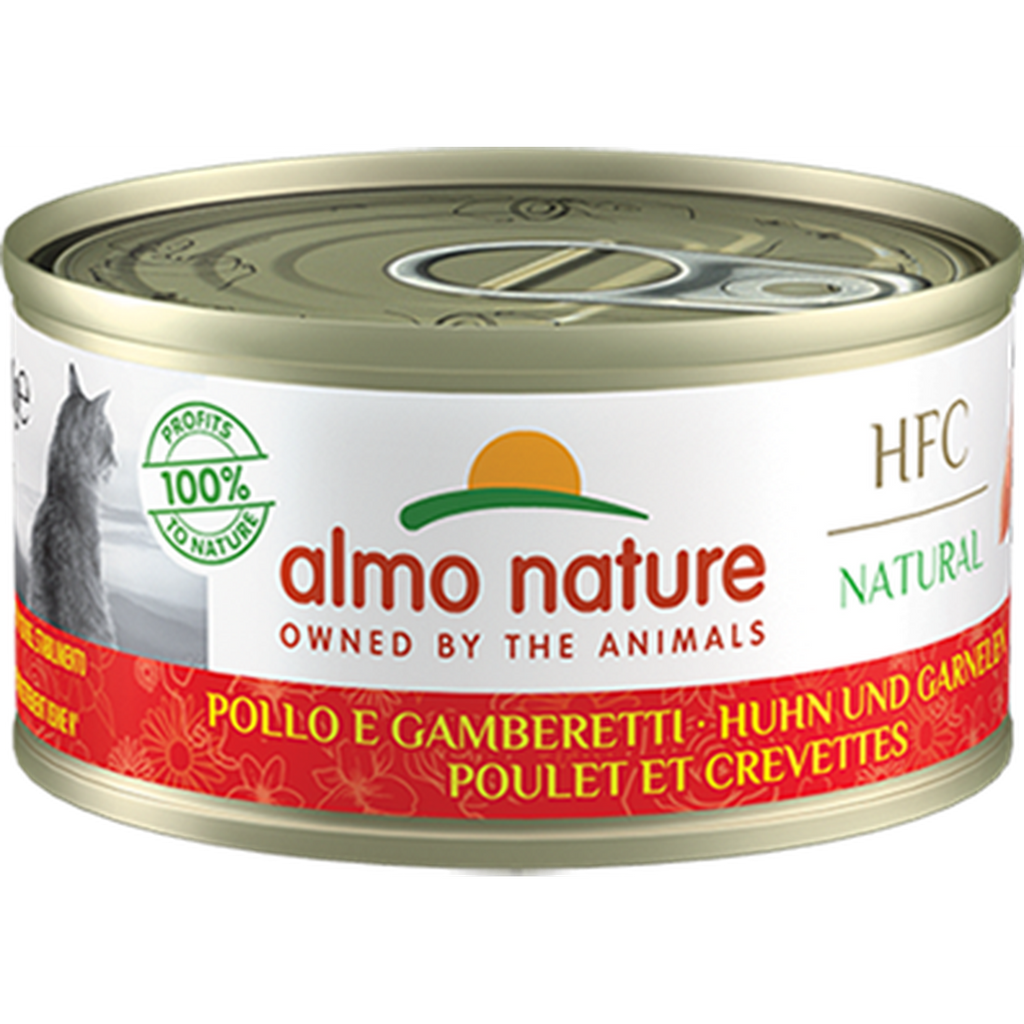 ALMO NATURE HFC Natural Poulet et Crevettes Boîte 70g