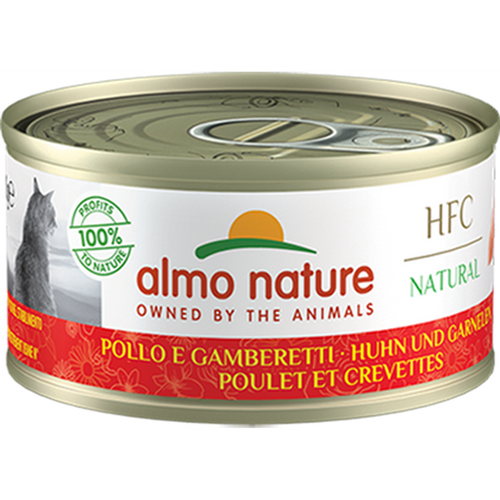 ALMO NATURE HFC Natural Poulet et Crevettes Boîte 70g