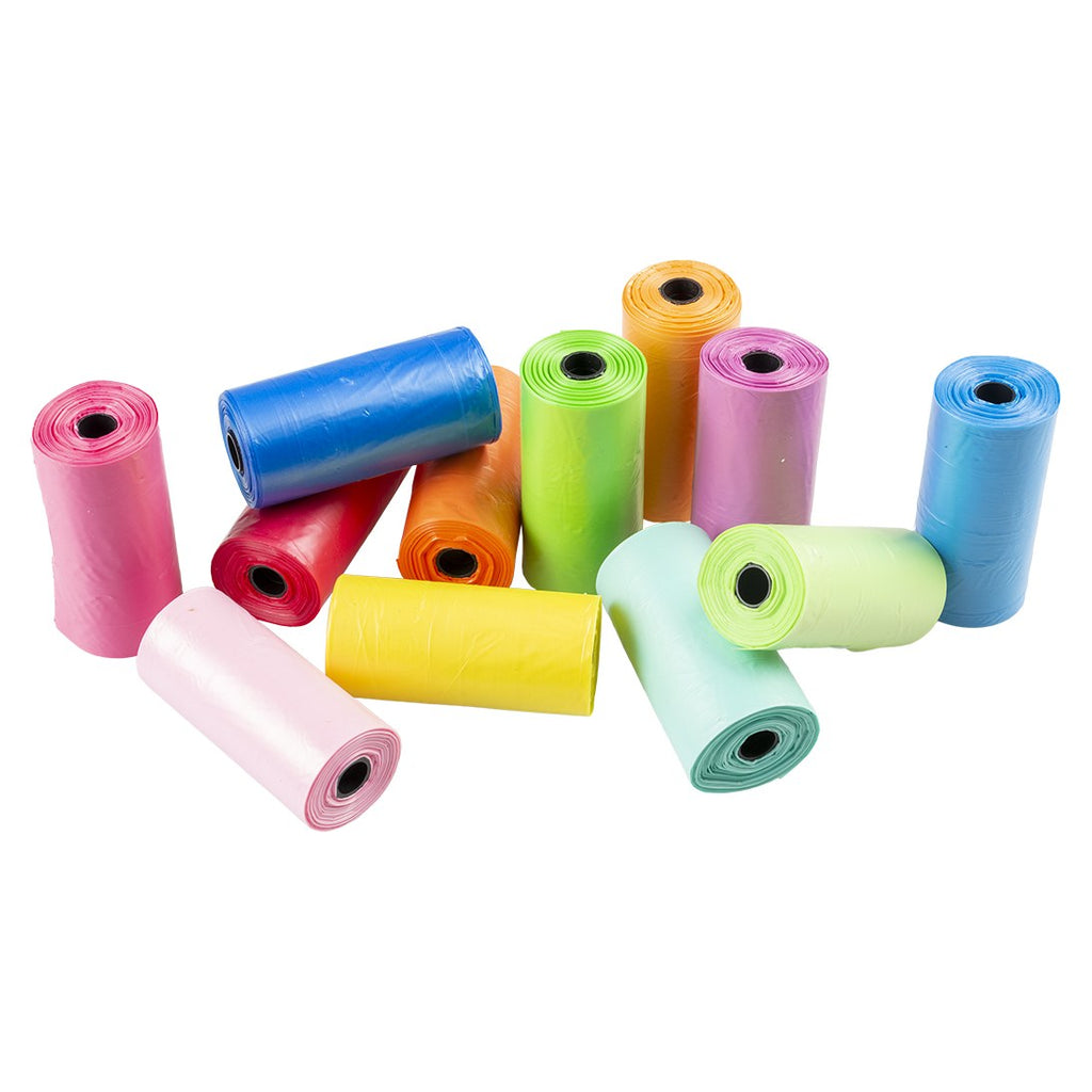DUVO+ Poopidog Rainbow Sacs Ramasse-Crottes pour Chien 12 Rouleaux de 20 Sacs