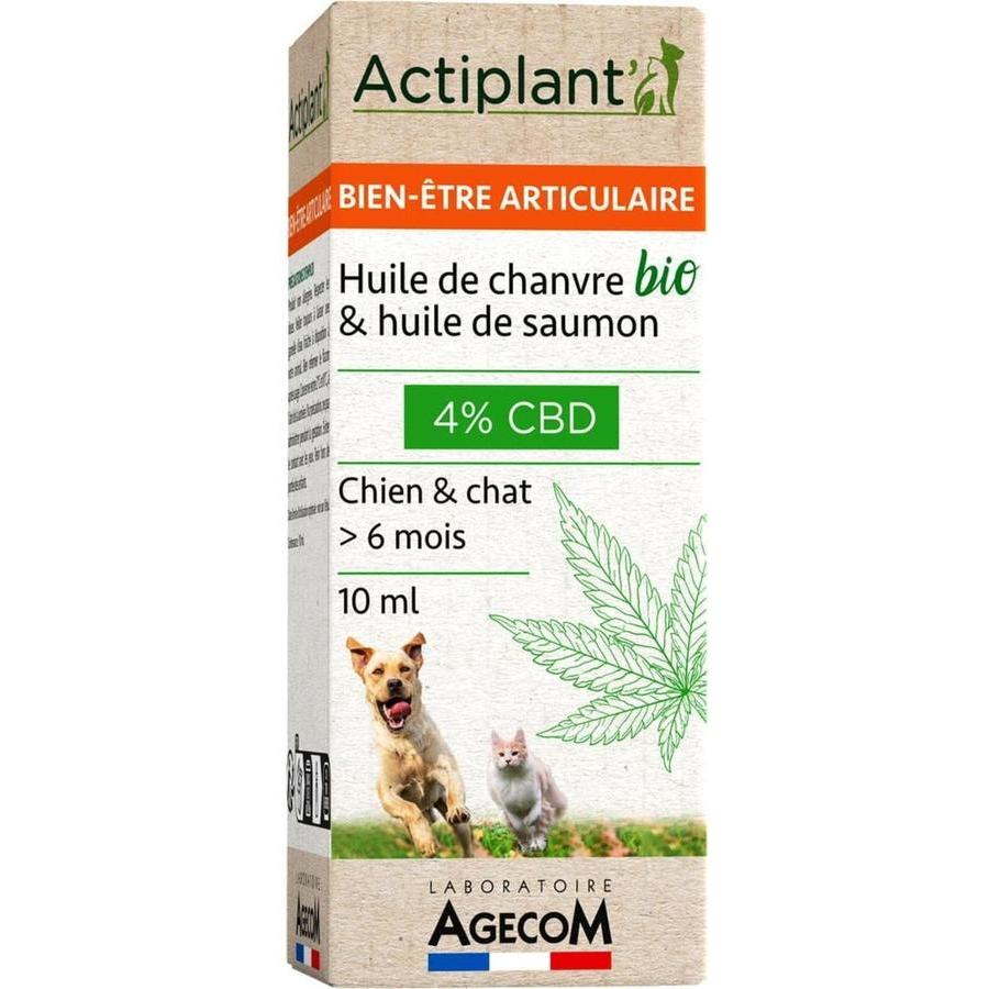 Actiplant Huile de CBD 2% Détente et Anti-stress Bio Chien et Chat 10ml