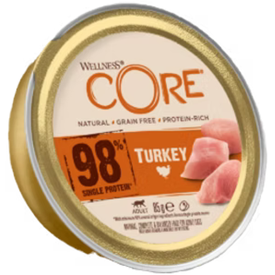 WELLNESS CORE 98% Meat Nourriture humide pour chat Dinde 85g