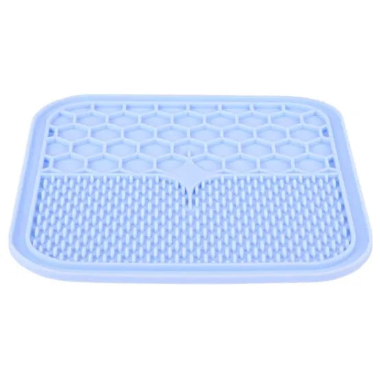 Tapis Silicone pour Gamelles – Taille L (Bleu, 55×39 cm)