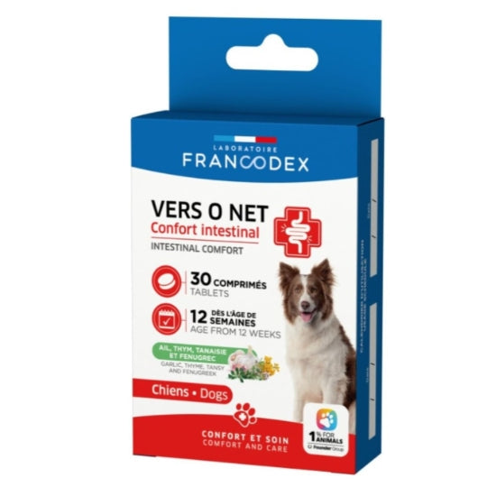 Vers O Net 30 Comprimés pour Chiot et Chien