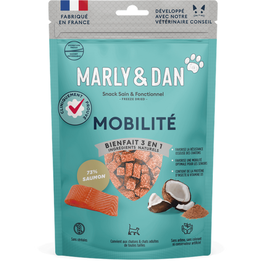 MARLY ET DAN Freeze Dried Mobilité Chat Saumon 40g