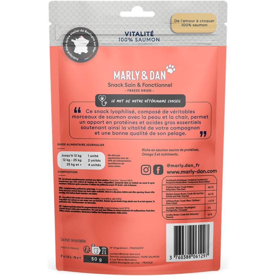Freeze Dried Vitalité – 100% Saumon (50 g)