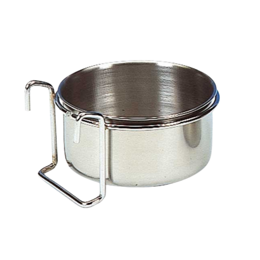 Mangeoire Inox 12cm pour Oiseaux avec Fixation