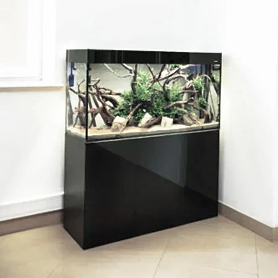 AQUAEL Meuble Glossy 150 Noir Portes Acrylique 150x50x72cm