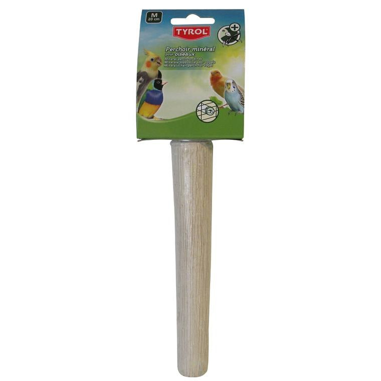 Perchoir Minéral Droit 20cm Beige pour Oiseaux