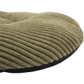 Coussin ovale antidérapant velours côtelé kaki 110x70x80cm
