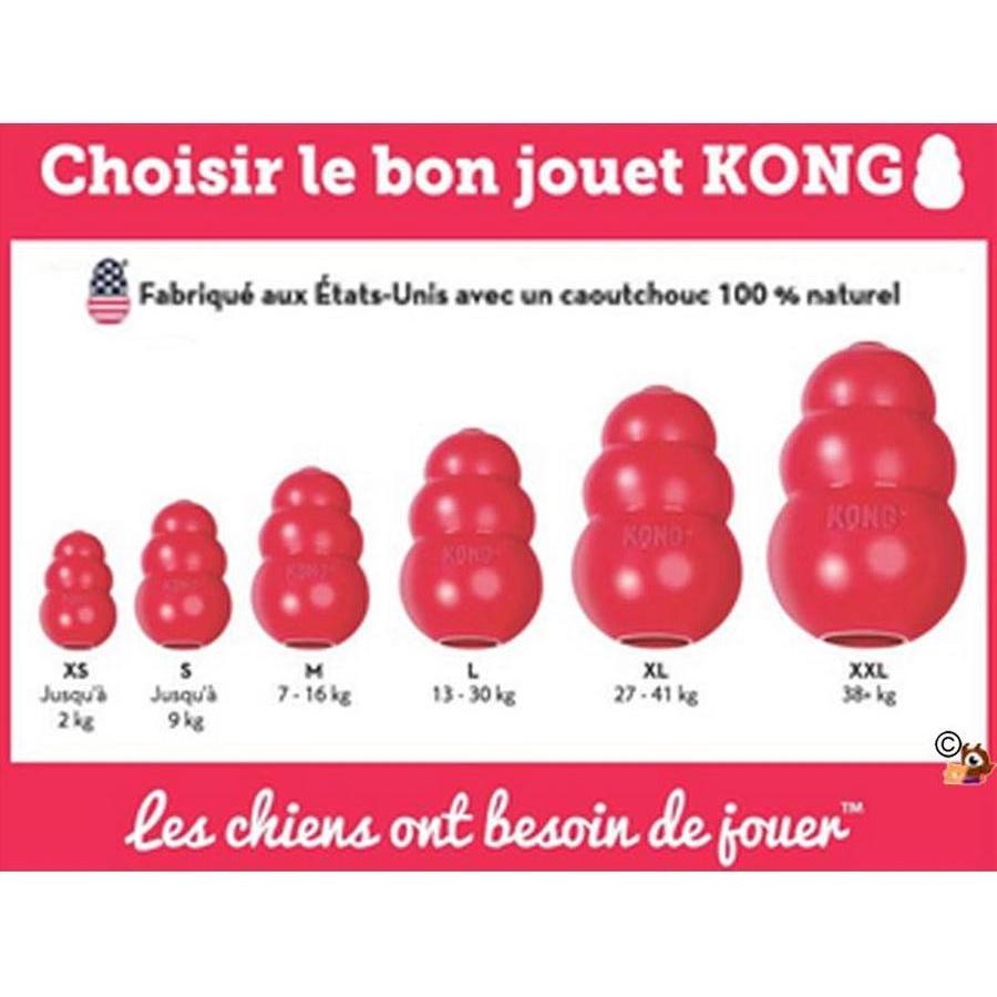 KONG Classic M Rouge Jouet Chien 7 à 16kg Caoutchouc Naturel Résistant
