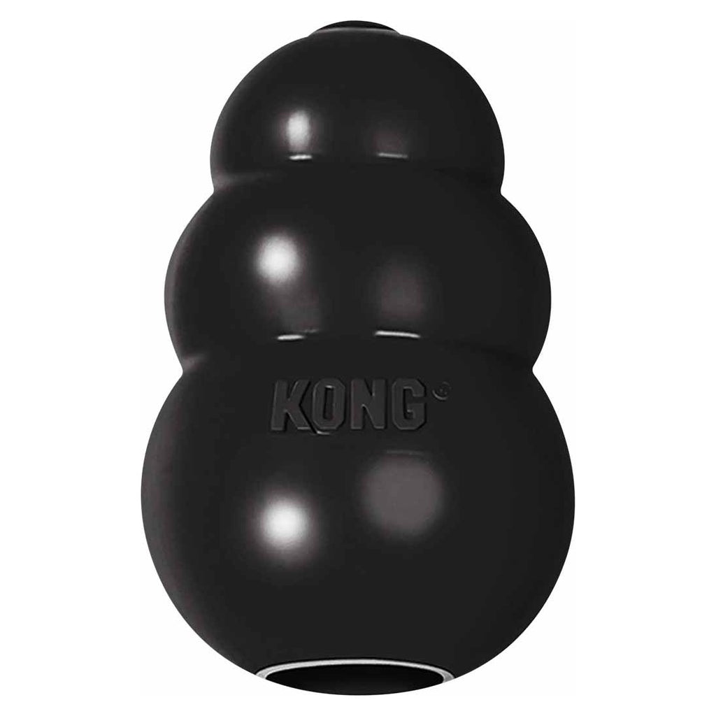KONG Extreme Jouet à Garnir en Caoutchouc Noir pour Chien Mâcheur Puissant Taille XL