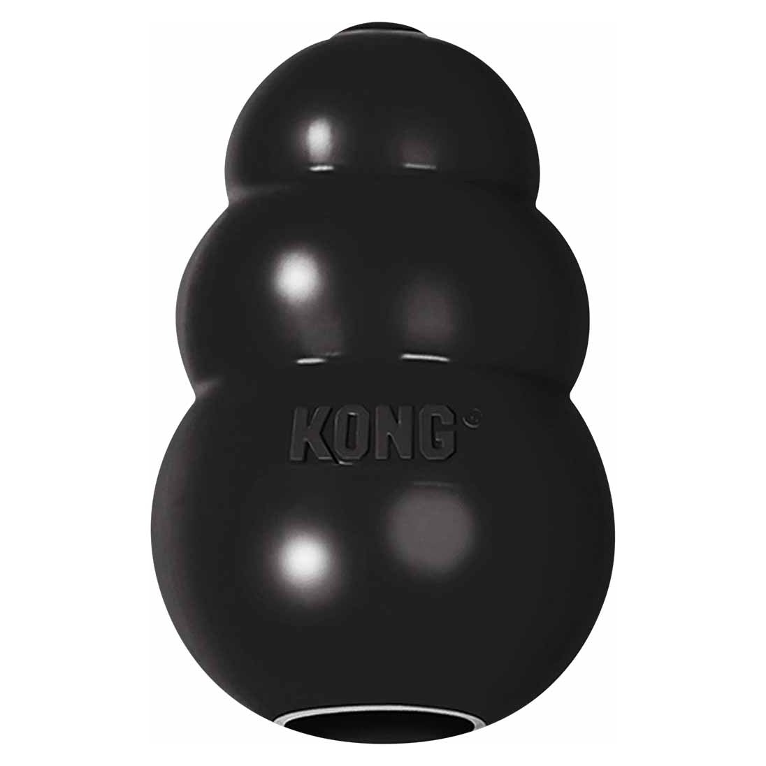 KONG Extreme Jouet à Garnir en Caoutchouc Noir pour Chien Mâcheur Puissant Taille XL