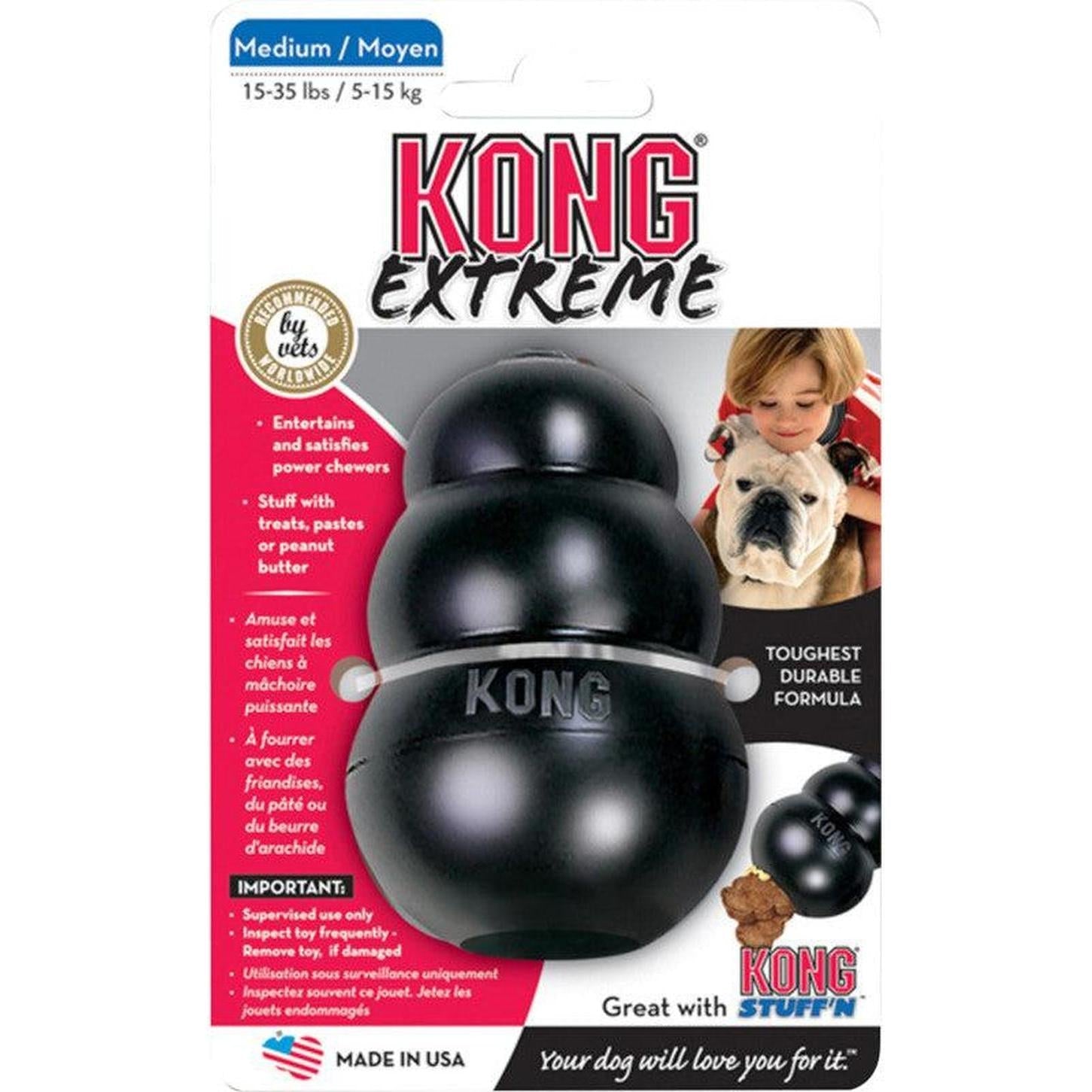 KONG Extreme XXL Noir Jouet Distributeur Ultra-Résistant pour Chiens