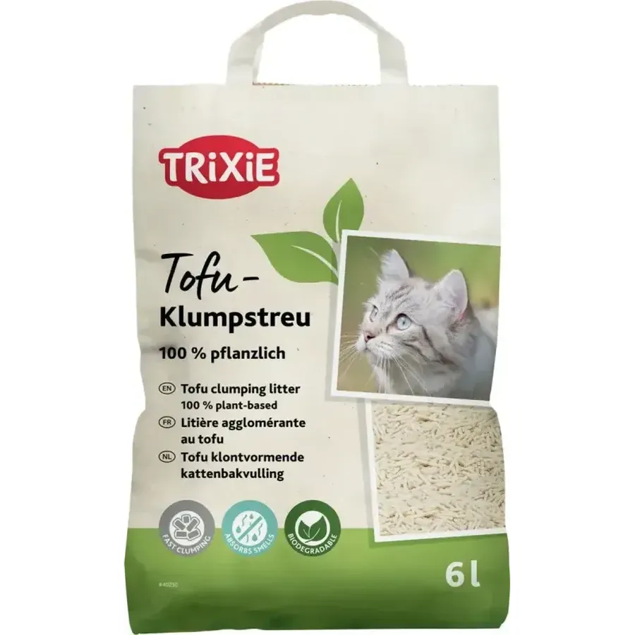 TRIXIE Litière agglomérante au tofu pour chat 2.5kg