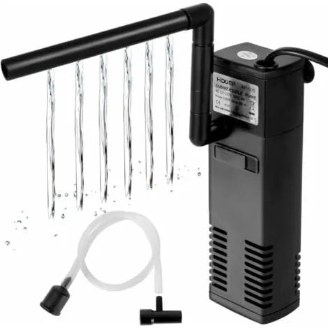 LAROY Filtre Interne avec Éponges pour Aquarium jusqu'à 100L