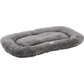 Coussin ovale antidérapant velours côtelé gris 80x60x6cm