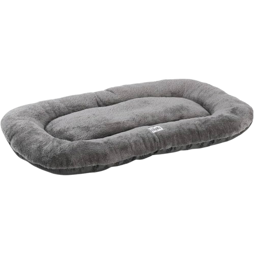 Coussin ovale antidérapant velours côtelé gris 110x70x80cm