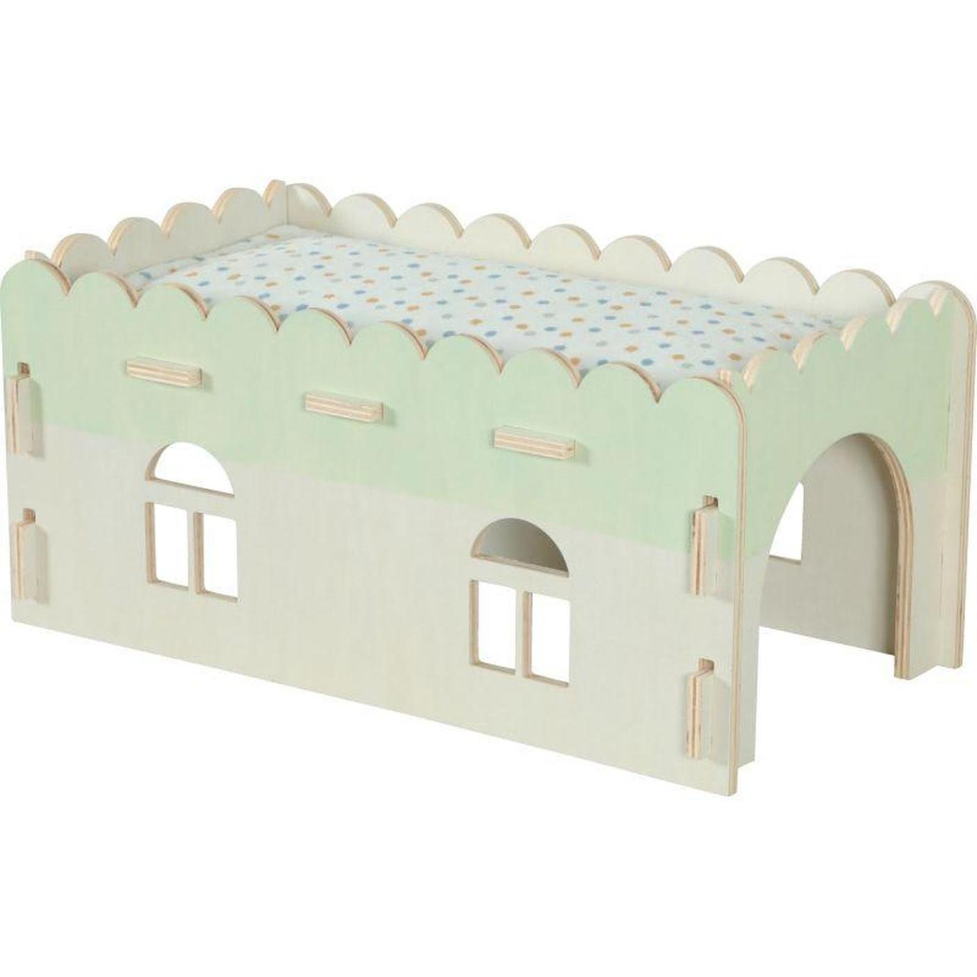 ZOLUX Maison en bois Cosy+ S Souris, Hamster et Rat Bois FSC Plaid polaire