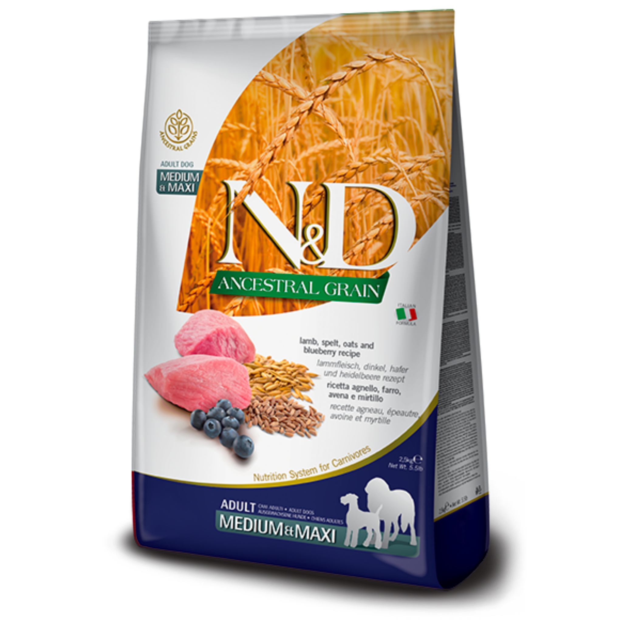 Farmina N&D Ancestral grain Agneau medium/maxi 12KG