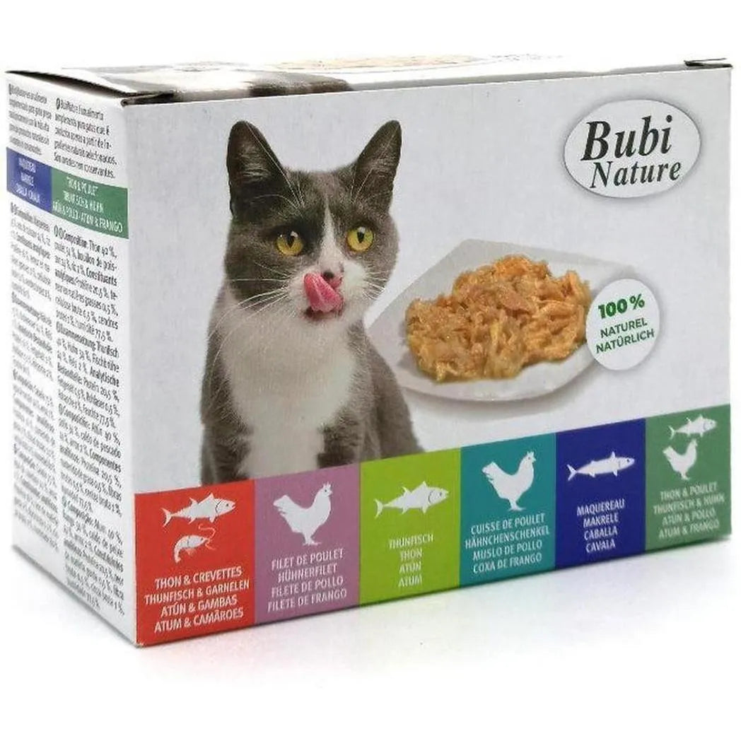 BUBI NATURE Multi-Pack 6x70 g – Assortiment Pâtées Chat Sachets Fraîcheur