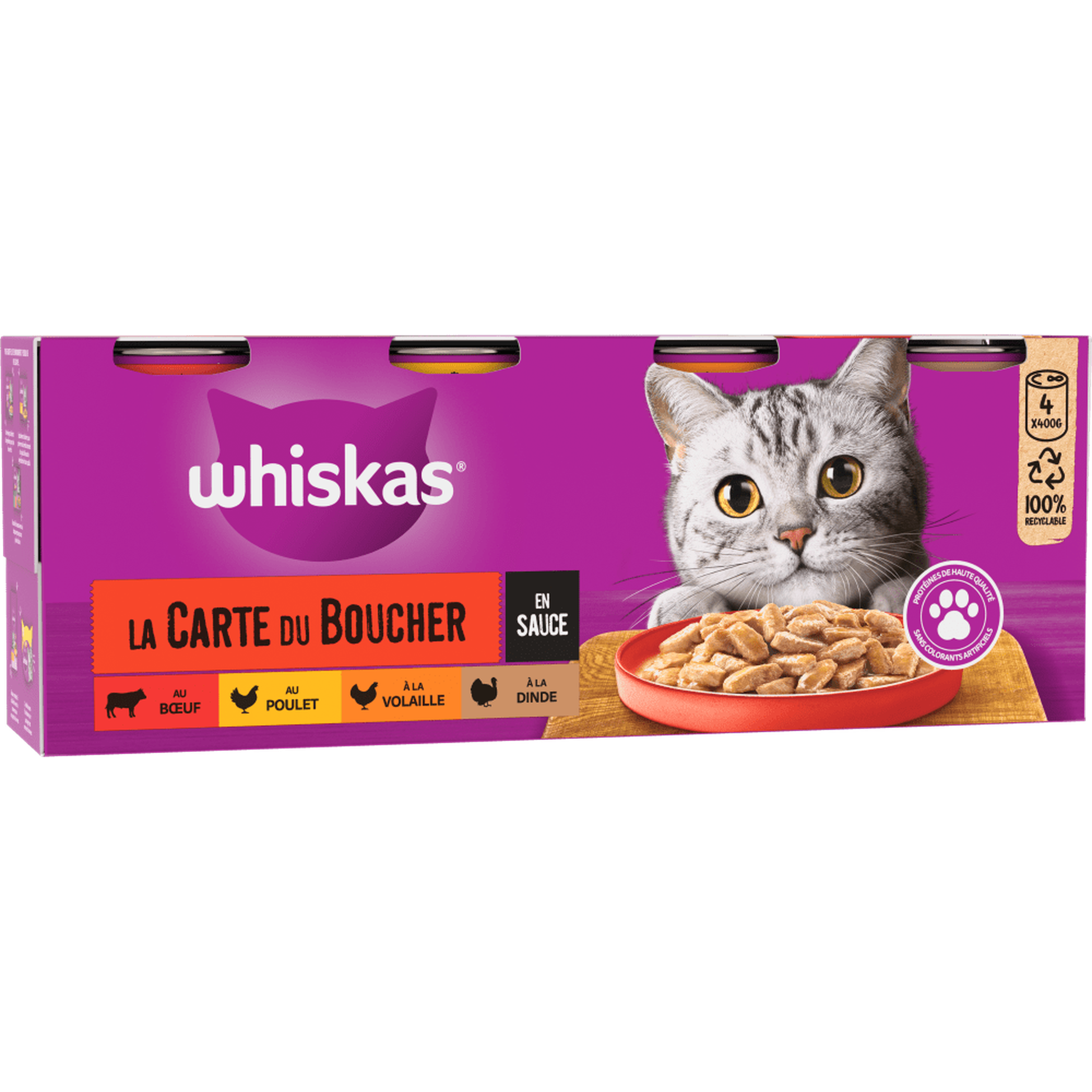 WHISKAS La Carte du Boucher en Sauce 4x400g