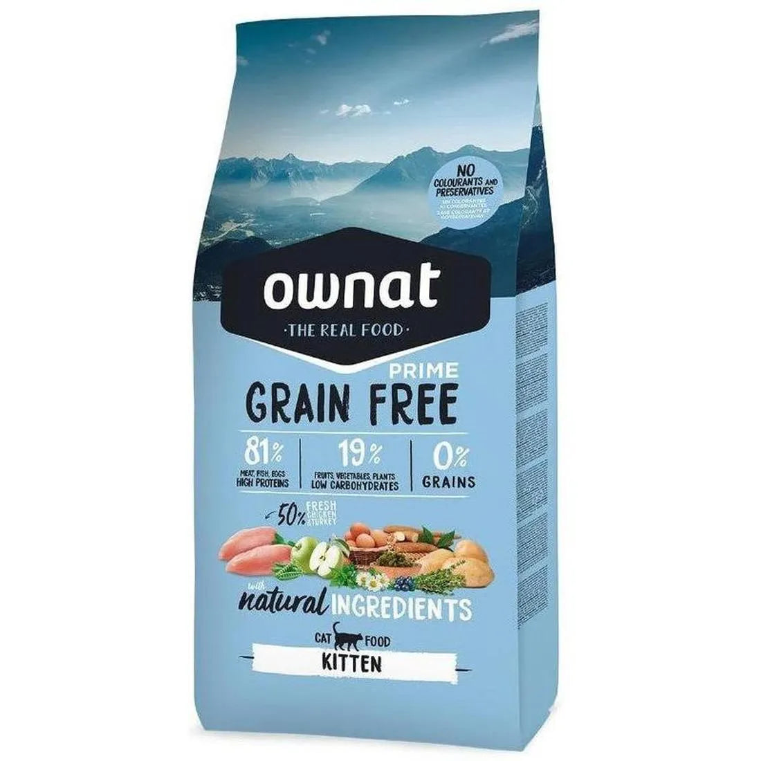 OWNAT Prime Kitten Grain Free Croquettes pour Chaton