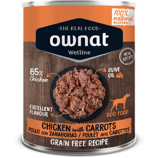 OWNAT Wetline Dog Chicken et Carrots 395g