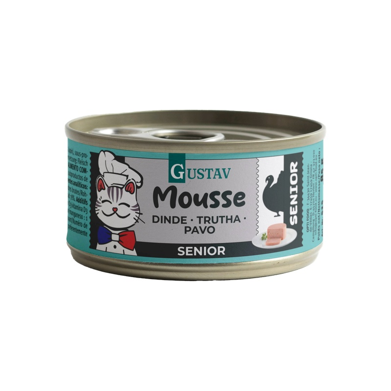 GUSTAV Mousse Senior Dinde 85g