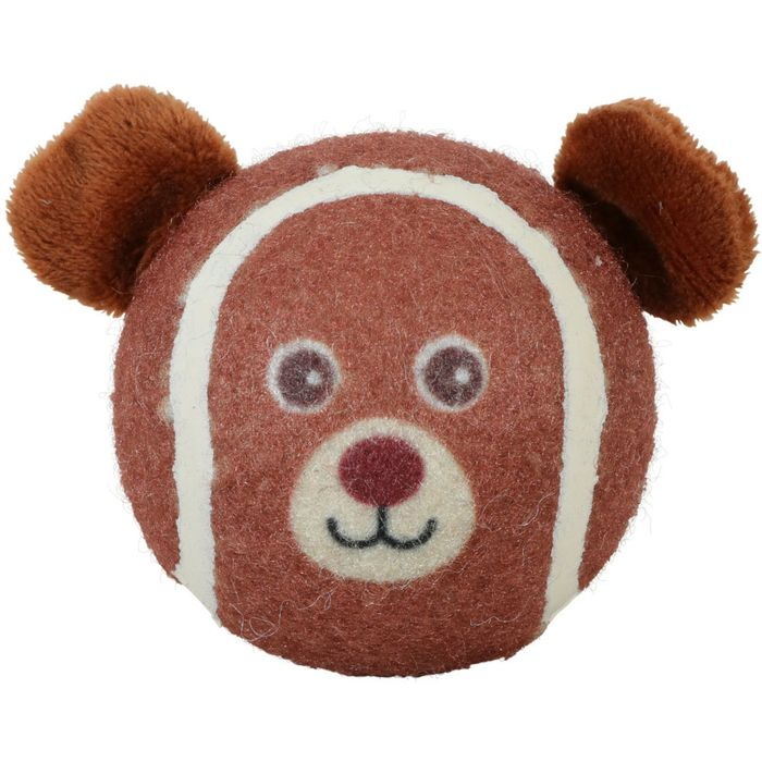 ZOLUX Balle de Tennis Ourson Taille L Marron ø 8 cm pour Chien