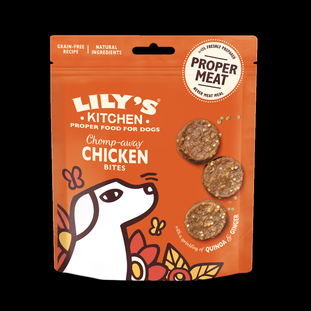 LILY'S KITCHEN Bouchées pour Chien Poulet Quinoa Gingembre Sans Céréales 70g