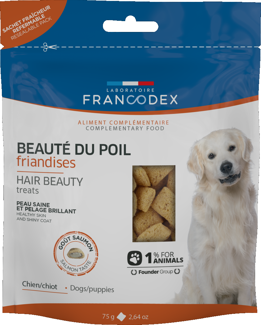 FRANCODEX Friandises Chien Beauté Poils 75g