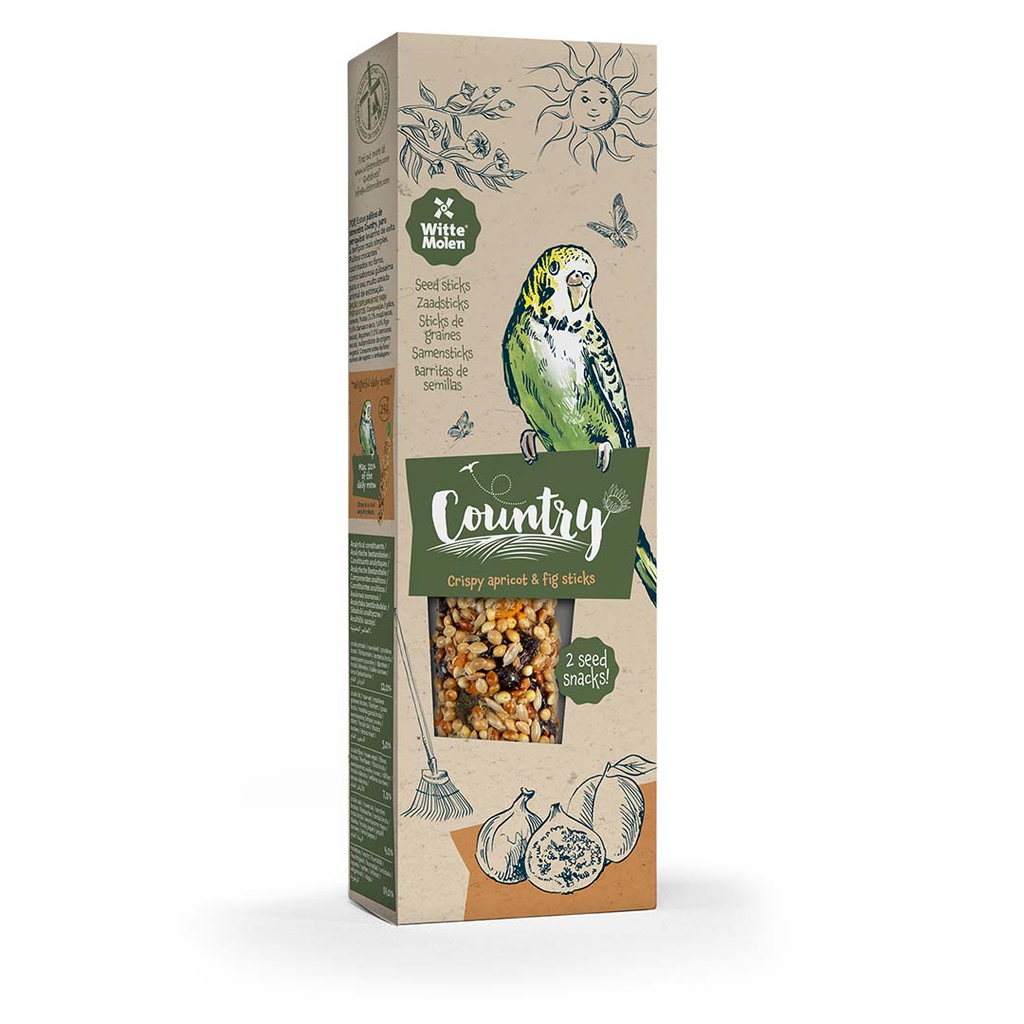 LAROY Country Sticks perruche abricot & figue 2x30g