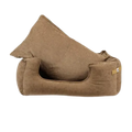 Panier rectangulaire antiderapant velours cotele sable 50x40x16cm