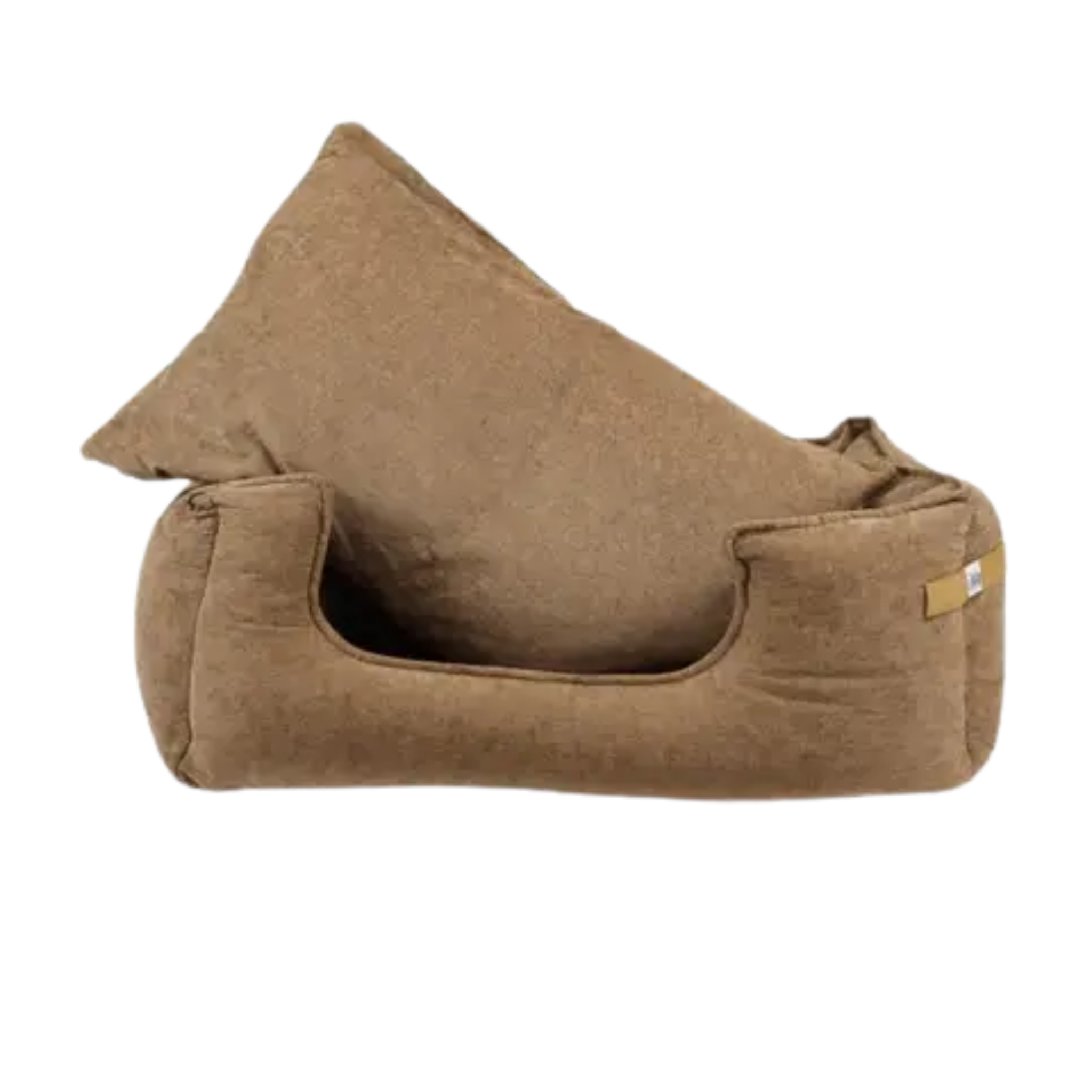 Panier rectangulaire antiderapant velours cotele sable 50x40x16cm