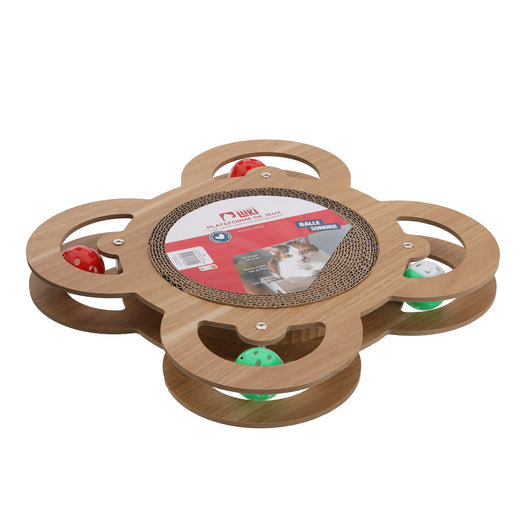 Plateforme 4 balles et griffoir 35x35x4 cm Mon Ami Luki