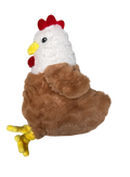Jouet peluche forme coq marron tête blanche 20cm