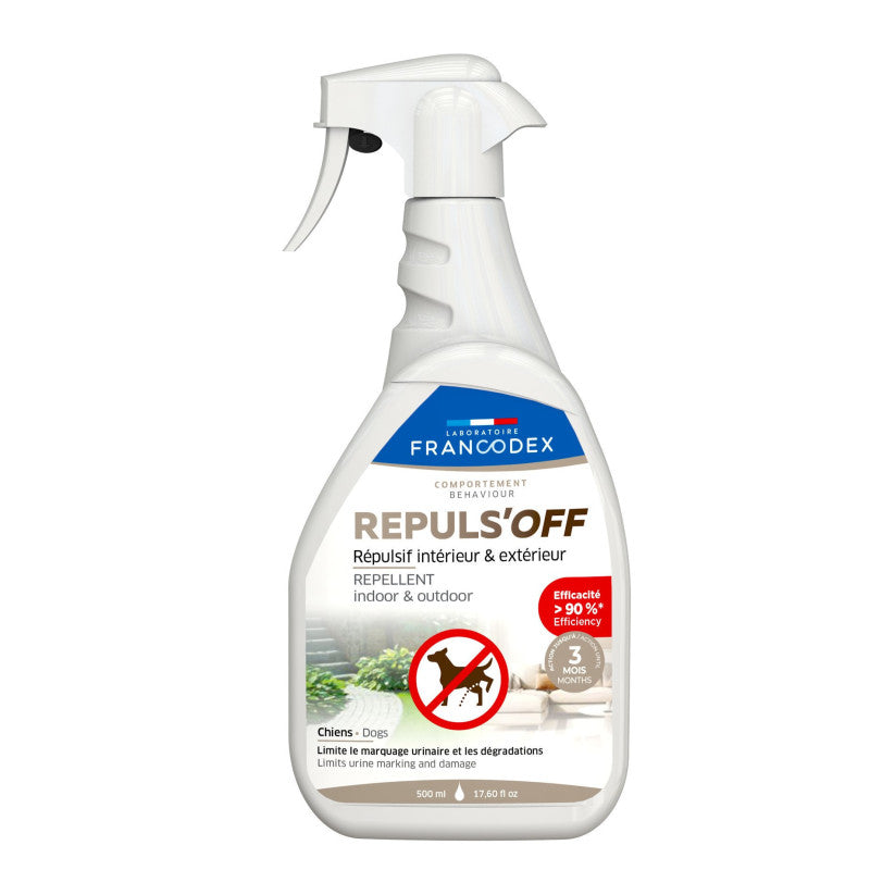 FRANCODEX Spray Antiparasitaire Répulsif Habitat Chiens et Chats 500ml