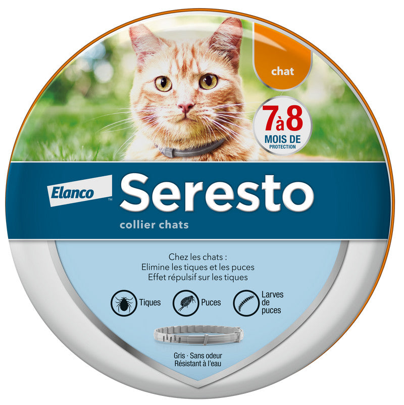 ELANCO Seresto Collier Antiparasitaire Chat Gris 1 collier
