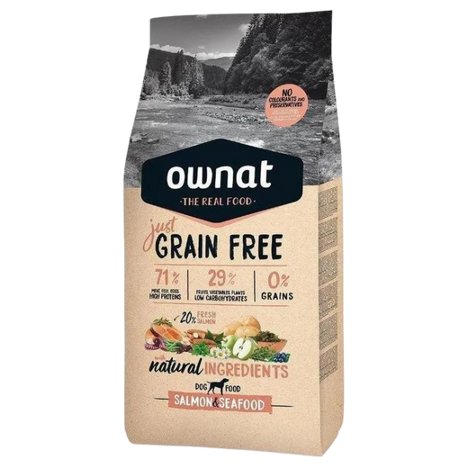 Ownat just grain free saumon et crustacés 12KG