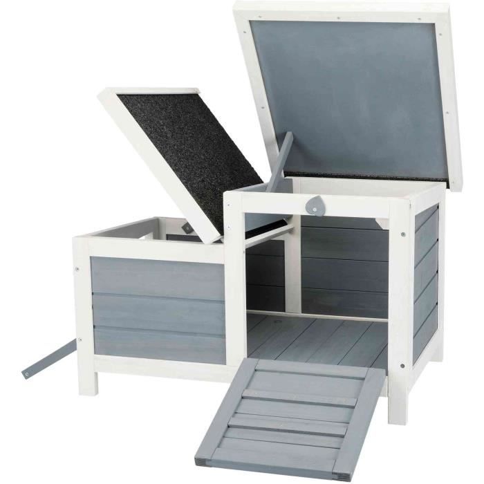 TRIXIE Clapier Natura Habitat pour Rongeurs XL avec Cour Extérieure 135x115x112 cm Brun