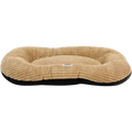Coussin ovale antiderapant velours cotele vieux rose 110x70x80cm